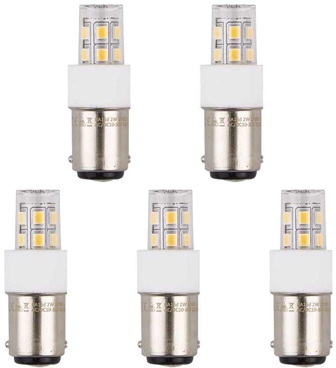 SPL Ba15d LED Lamp 2W - Neutraal Wit - 200lm - LED Buislamp T17 - 5 Stuks