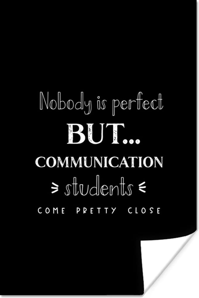 Poster Communicatie - Communiceren - Onderwijs - Studenten - Quote - 80x120 cm