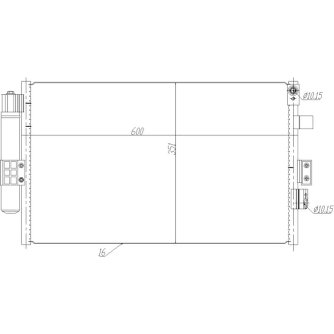 Condensator, airconditioning NRF 350464