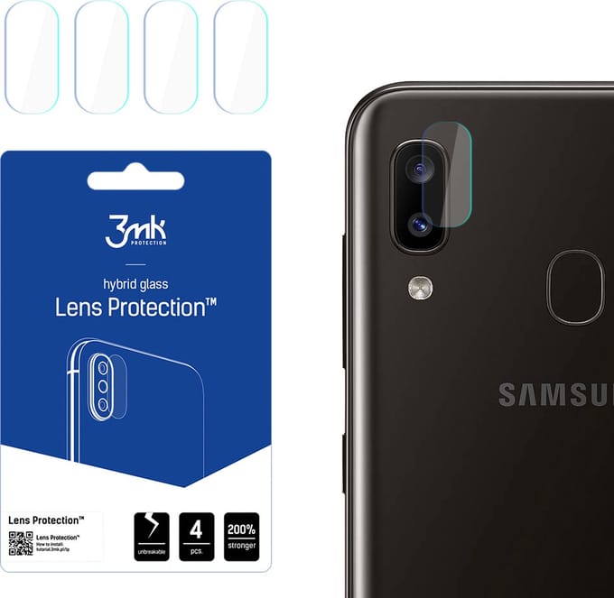 3MK Lens Protect Serie - Hybride Glazen Bescherming - 4 Stuks - Transparant - Samsung A202