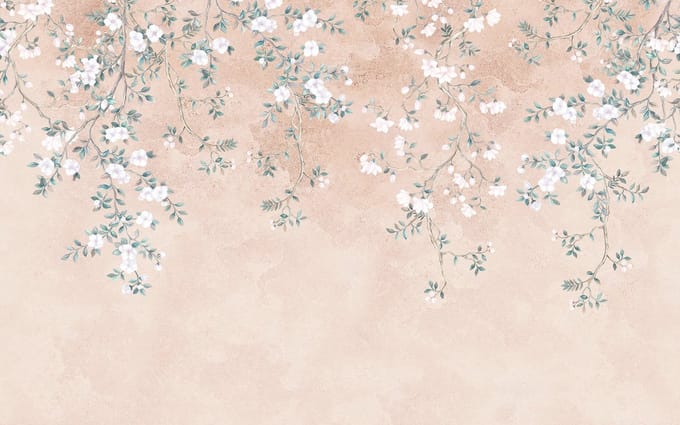 Fotobehang - Hanging Hanami 400x250cm - Vliesbehang