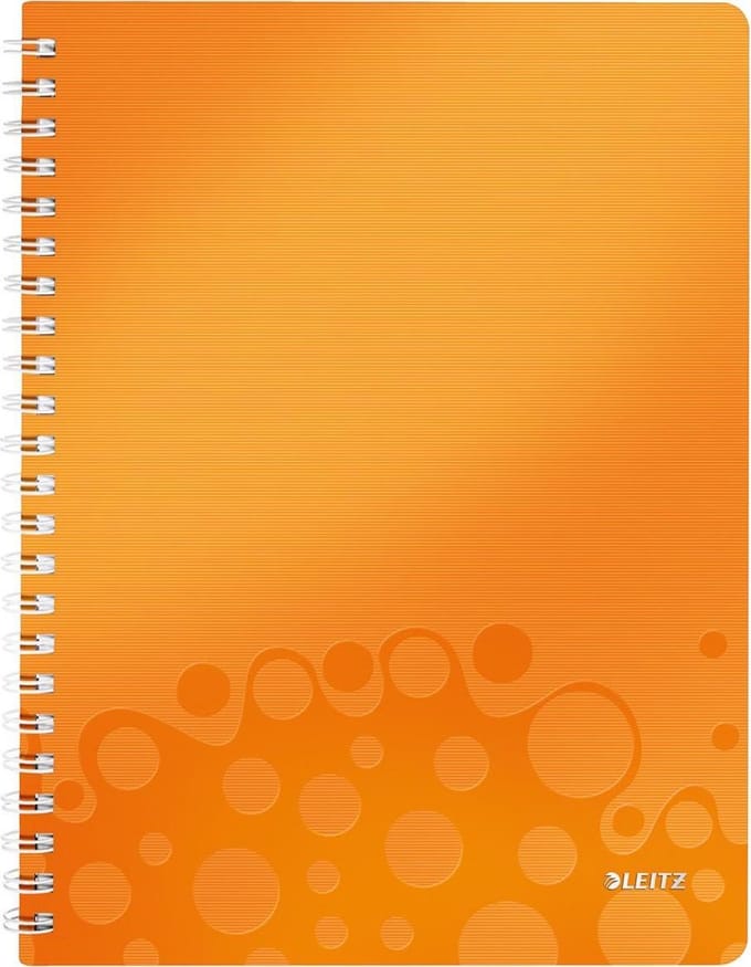 Leitz WOW Schrijfblok A4 Plastic Voor- en Achterblad Gelijnd Oranje