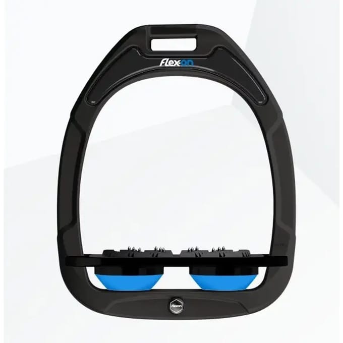 Platte Ultra Grip Stirrup Zwart/Zwart/Blauw Flex-On Green Composite
