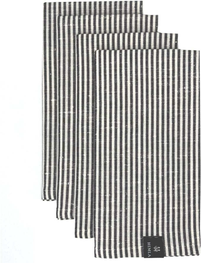 Rakel servet 45x45 black set van 4