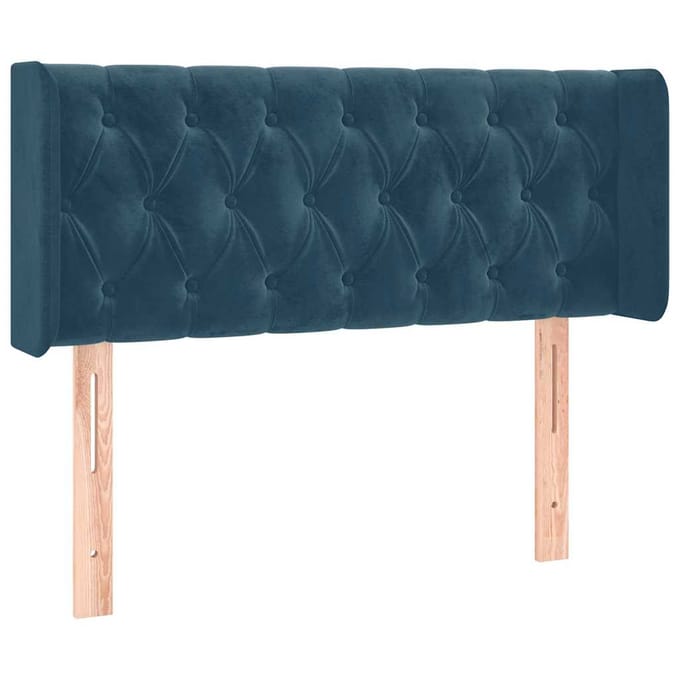 vidaXL - Hoofdbord - LED - 93x16x78/88 - cm - fluweel - blauw