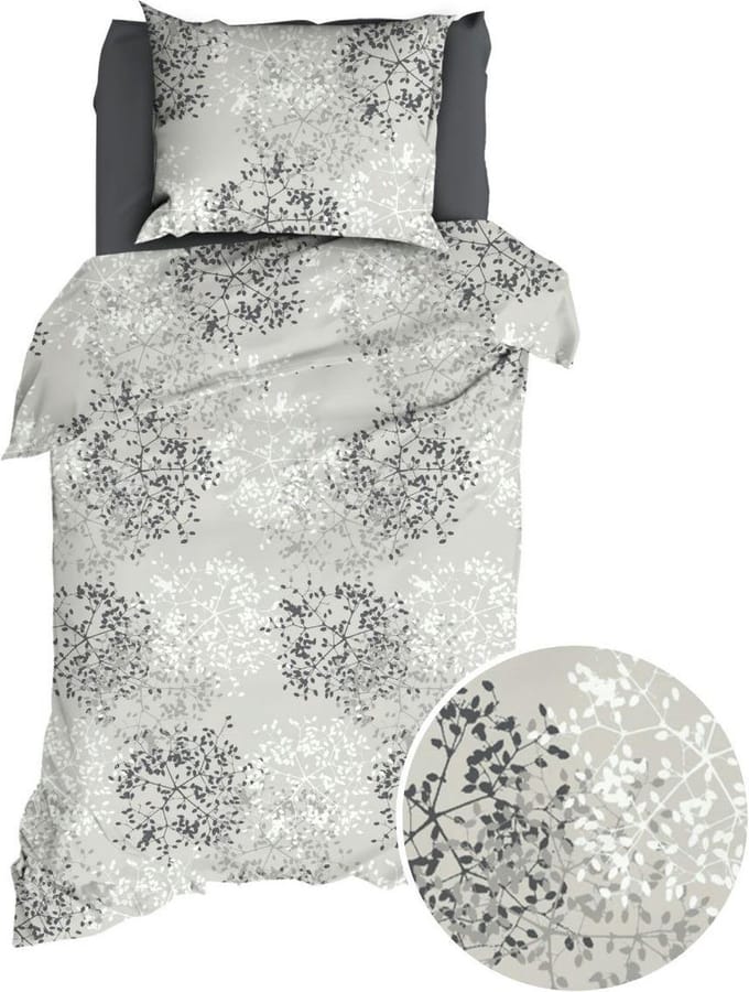 Satin d'Or Bellini Dekbedovertrek - Eenpersoons - 140x200/220 cm - Grijs