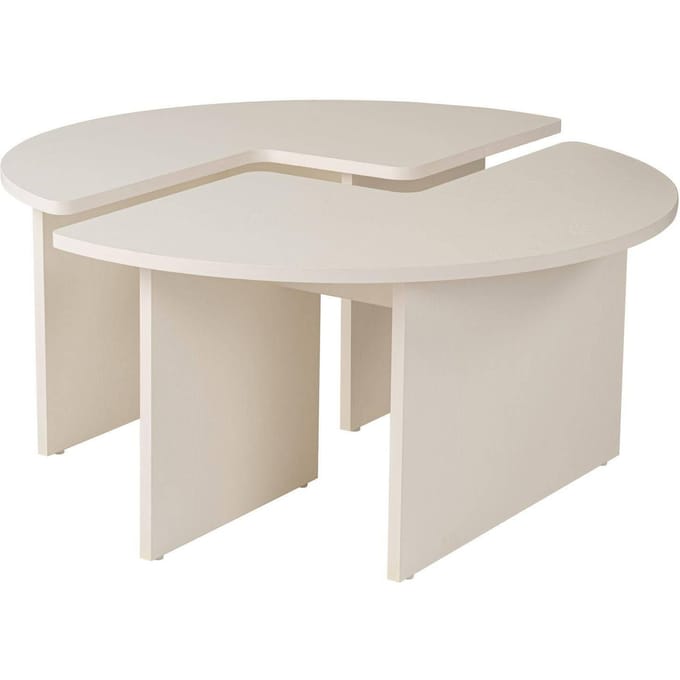 Houten salontafel "Moira" 90 x 90 x 41 cm - Hout wit