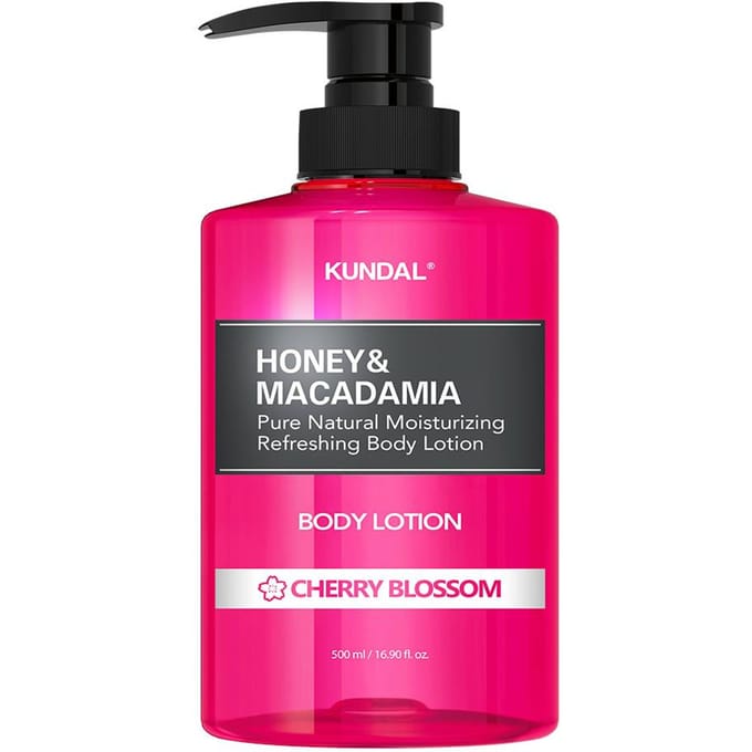 Lotion pour le corps Miel & Macadamia, Fleur de cerisier, 500 ml(16.9 Fl Oz) gray