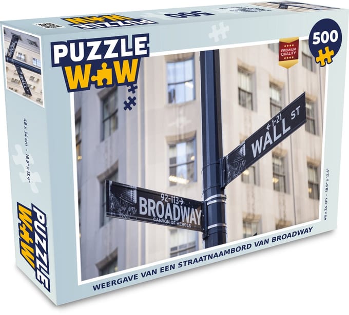 Puzzel New York - Wall Street - Broadway - Legpuzzel - Puzzel 500 stukjes