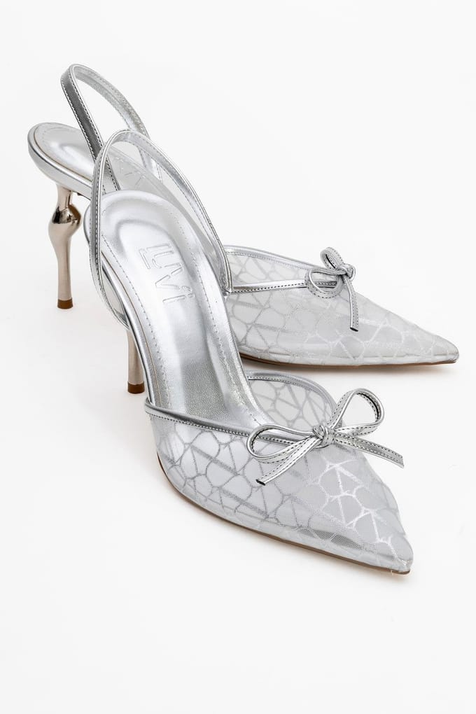 Peony Mesh Strik Spitse Neus Pump (Dames)