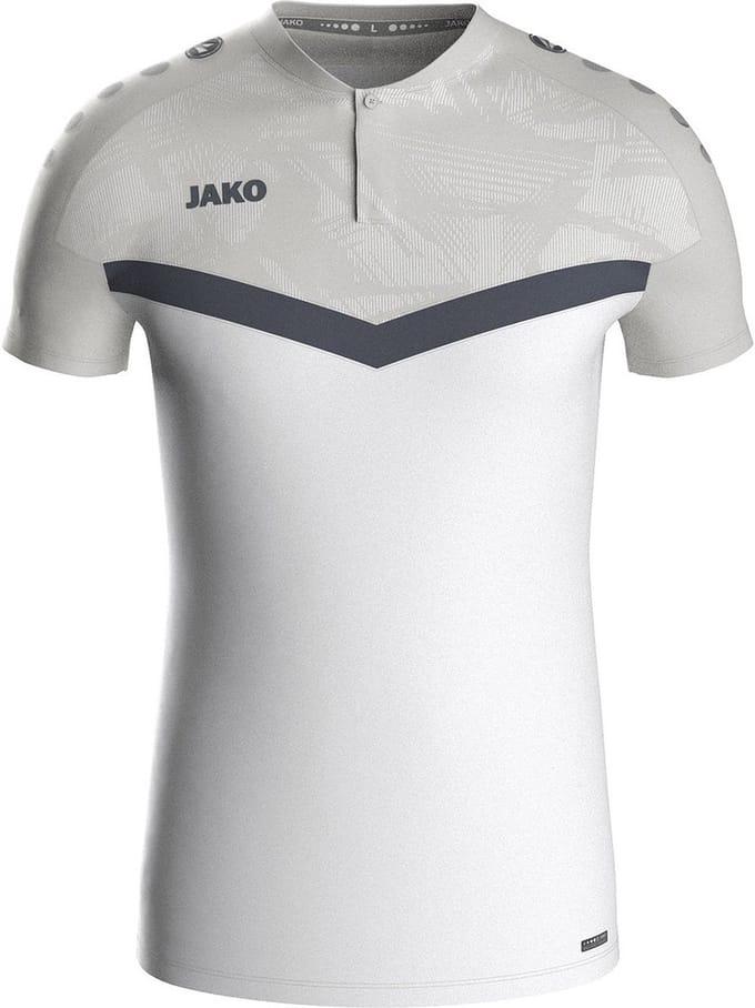 Jako Iconic Polo Heren - Wit / Zachtgrijs | Maat: 4XL