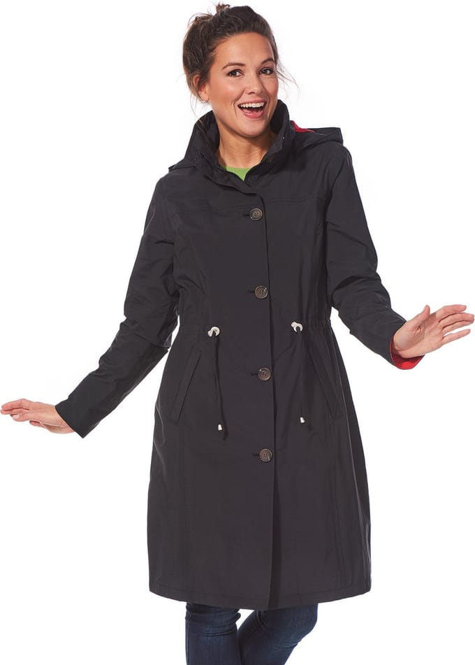 Happy Rainy Days Lange Regenjas Dames Regenjas Dames Porto Zwart