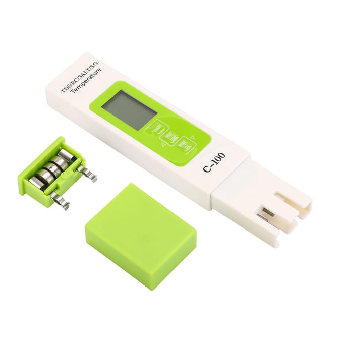 C-100 5-in-1 Zoutgehalte TDS EC Zeewater Tester Multifunctionele Waterkwaliteitstester met Achtergrondverlichting