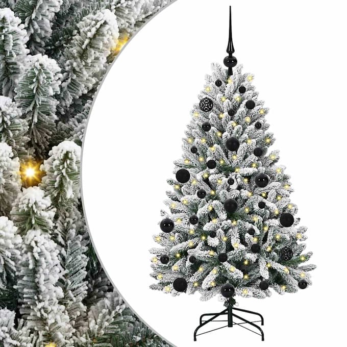 vidaXL - Kunstkerstboom - 120 - cm - 150 - LED's - Warmwit - PVC - en - Staal