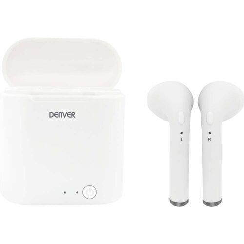 Denver TWQ-40 - Wireless Bluetooth earbuds - draadloos opladen via QI - Wit