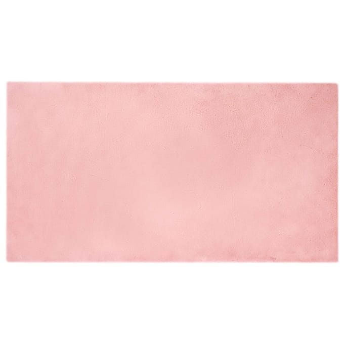 vidaXL - Antislip - vloerkleed - van - imitatie - konijnenbont - OLITE - Roze