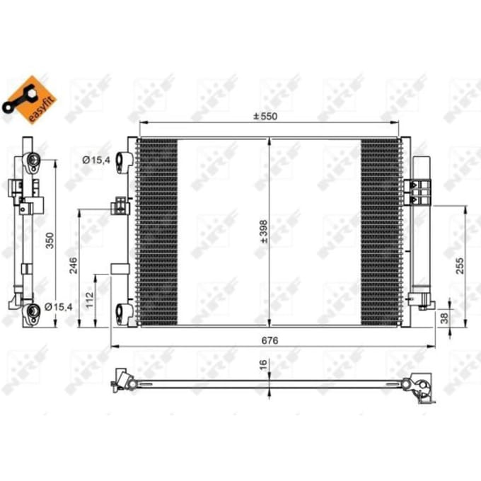 Condensor, airconditioning NRF 350210
