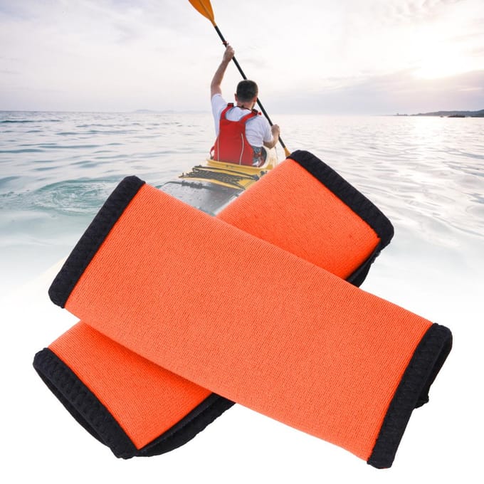 2 STUKS Neopreen Antislip Comfortabel Zacht Kajak Kano Peddel Grips Kajak Boot Accessoires(Oranje ) black