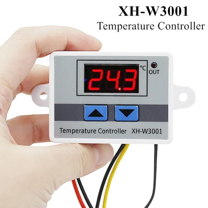 XH-W3001 Digitale LED Temperatuurregelaar Thermostaat Voor Broedmachine Verwarming Koeling Schakelaar Met NTC Sensorkabel 220V black