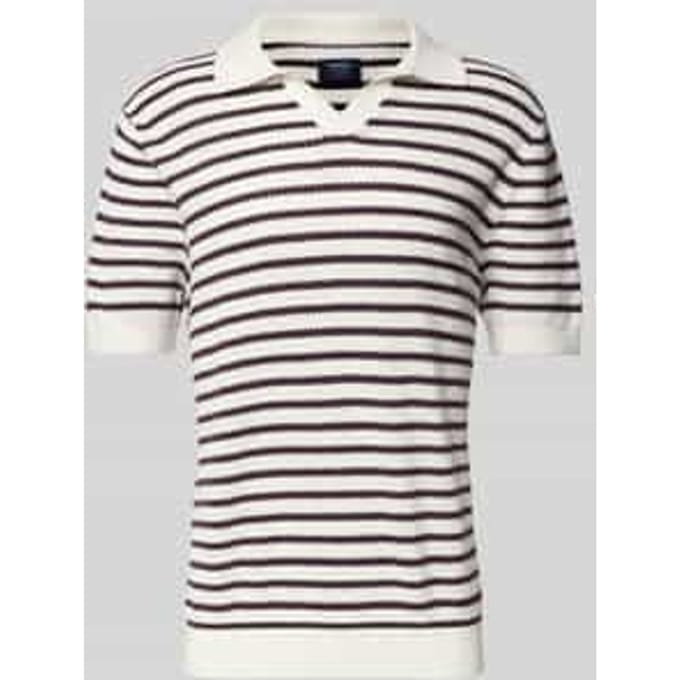 Regular fit poloshirt met V-hals