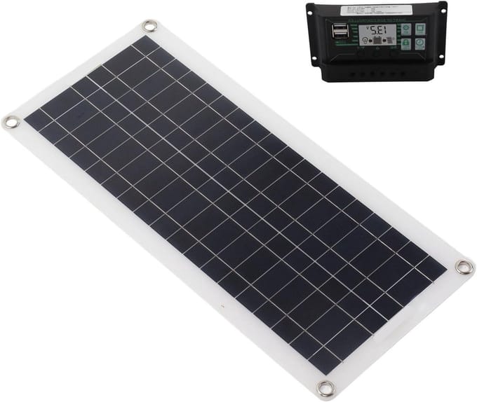 Zonnepaneel Kit - Draagbare Energie - Accu Opladen - Complete Set - 30W - Zwart