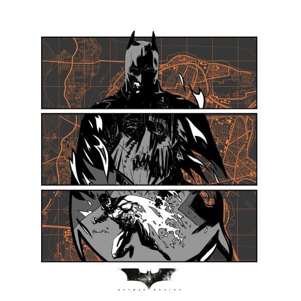 Batman Begins Gotham City Defender Dames T-Shirt - Wit - S
