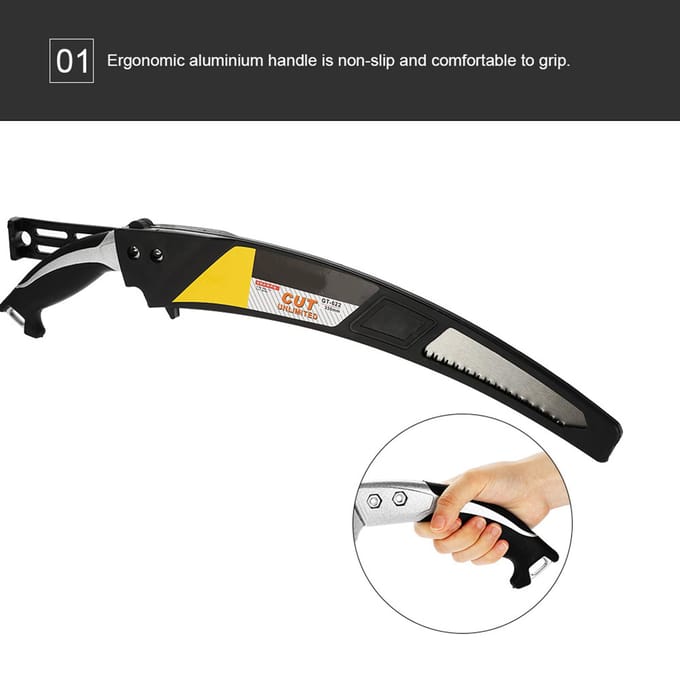 330mm Praktische Draagbare Handgebogen Zaag Landschapstuinbouw Boomgaard Snoeigereedschap gray