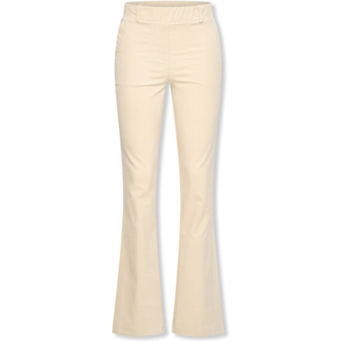 Flared/Bootcut Helena Hart 7559 Broek Flair Velvet Ecru
