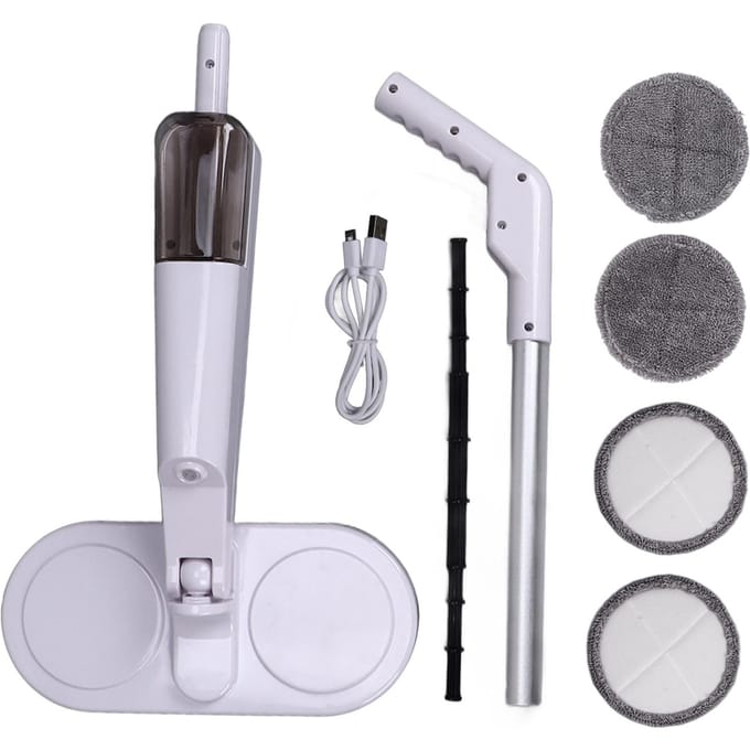 Elektrische Mop Nat Droog Multifunctioneel Draadloze Mop USB Opladen Elektrische Roterende Mop Vloerreiniger gray
