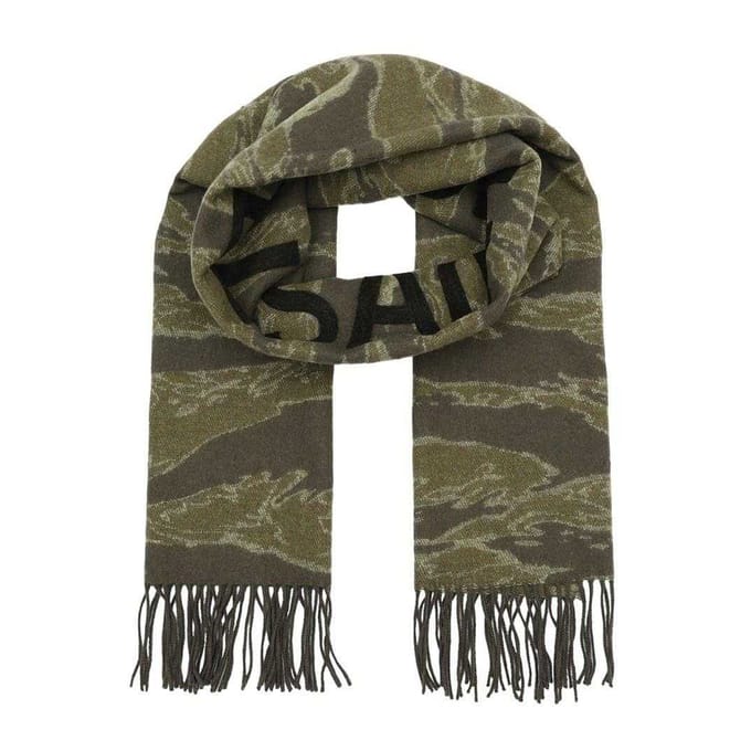 AllSaints Nova Camo-sjaal met logo (Olijf)