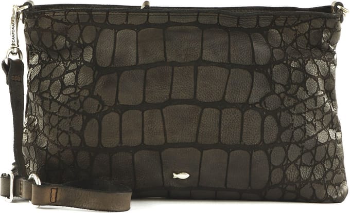 CAMPOMAGGI Leren Schoudertas Centaurus Pochette Grigio Antraciet