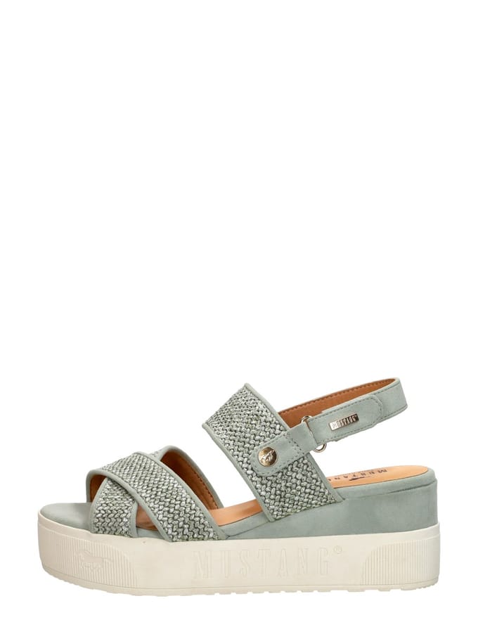 Mustang Sandalen Plat Sandalen Plat - Groen - Maat 38