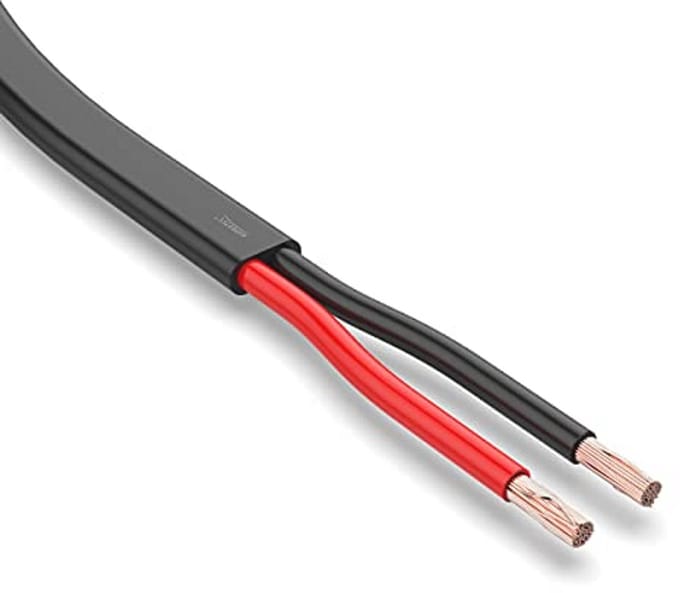 Slangleiding voertuigkabel 2 x 4,0 mm² - 5 meter platte kabel
