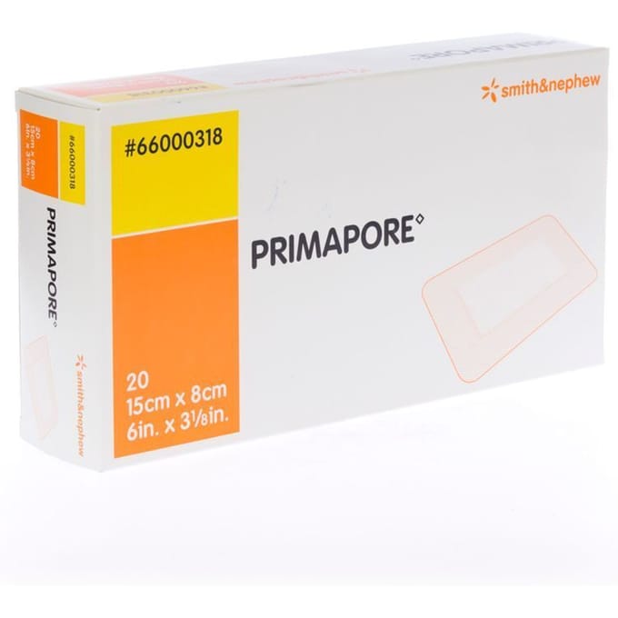 Primapore S&n Verb Post-op 15cmx 8cm 20 66000318