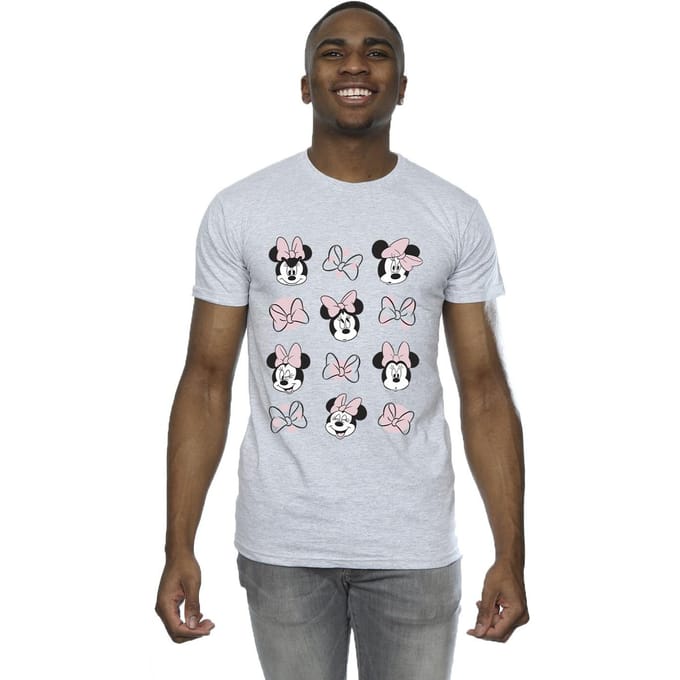 Disney Heren Minnie Mouse Multiple T-Shirt (Sportgrijs)