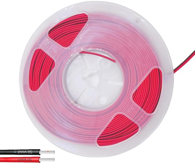 Elektrisch Draad - Kabel Set - Verlichting Aansluiten - Hoge Kwaliteit PVC - 20 Meter - Rood Zwart