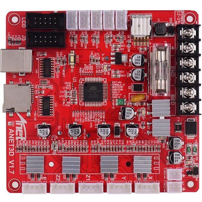 Anet A1284-Base V1.7 Moederbord Hoofdprint voor Anet A8 Plus DIY rood