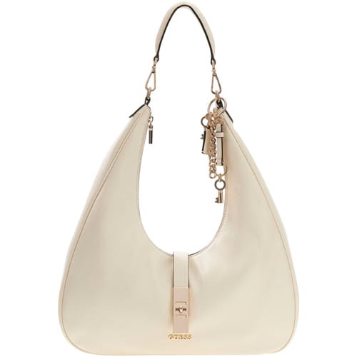 GUESS schoudertas Brooke Hobo Cream White crème