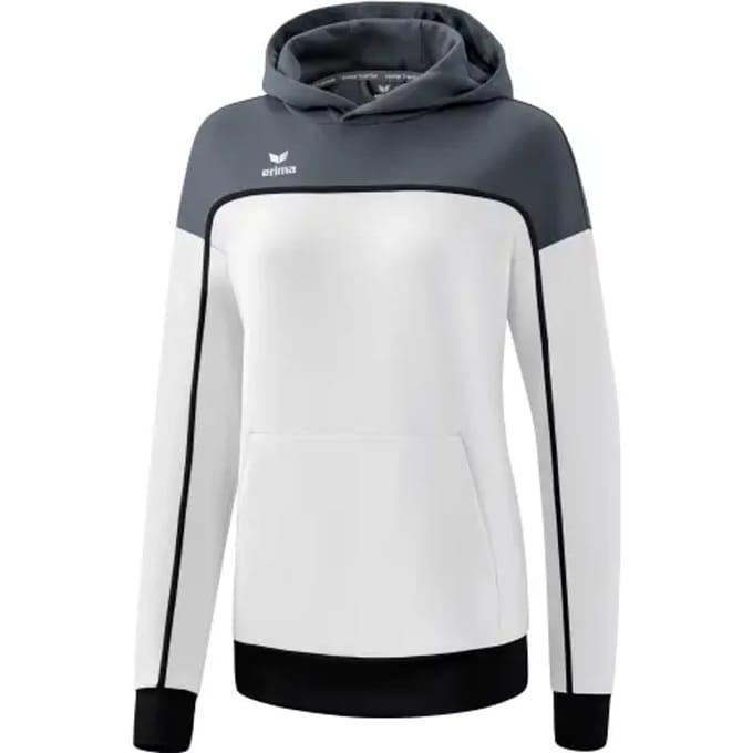 Erima Change Sweatshirt Met Capuchon Dames - Zwart / Slate Grey / Wit | Maat: 44