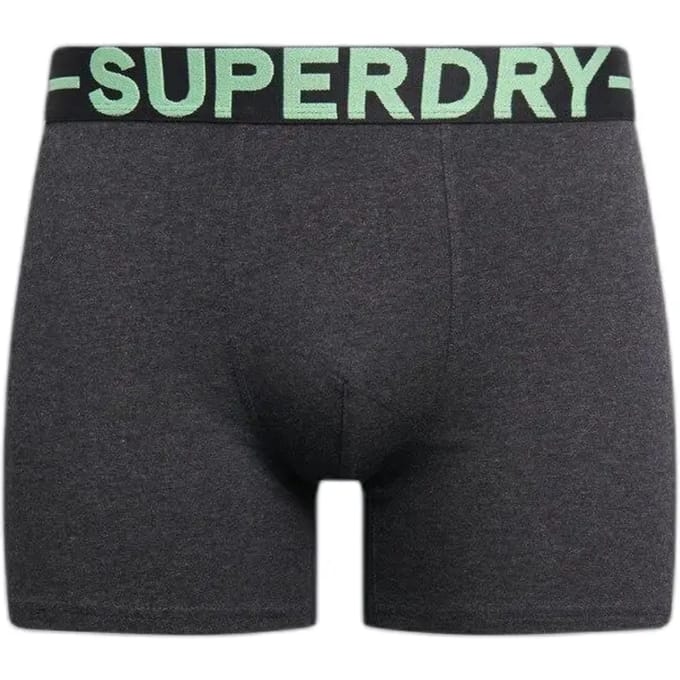 Superdry BOXER TRIPLE PACK Heren Onderbroek - Raven Black Marl