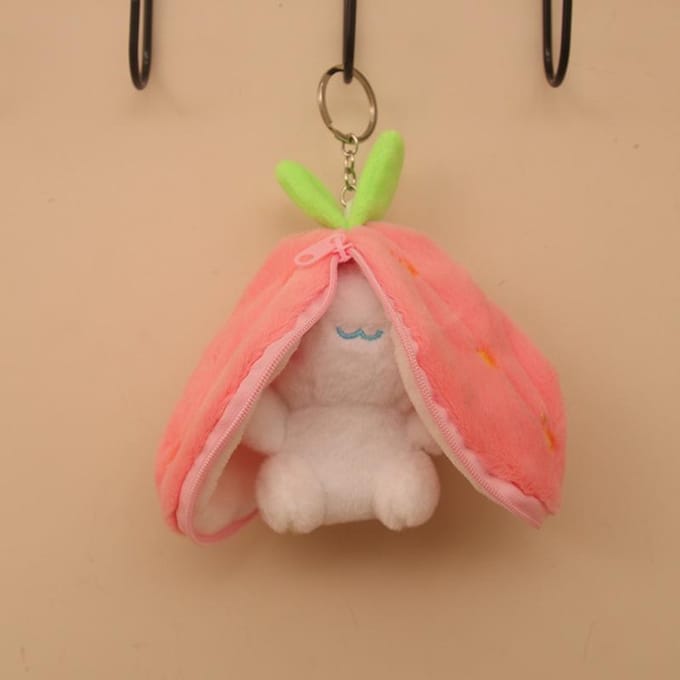 Fruit Veranderd in Yugui Hond Veranderd in Kapibara Schooltas Hanger Pluche Speelgoed Pop Sleutelhanger 4 in brown