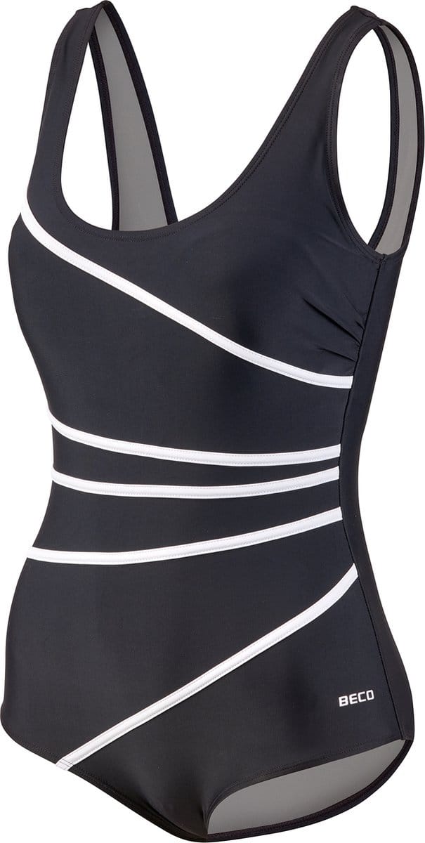 BECO badpak - D-cup - Powermesh - zwart - maat 46