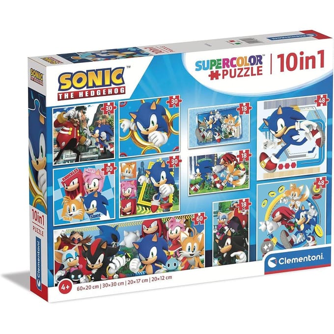 10-in-1 puzzel. Geweldige kleur. Sonisch