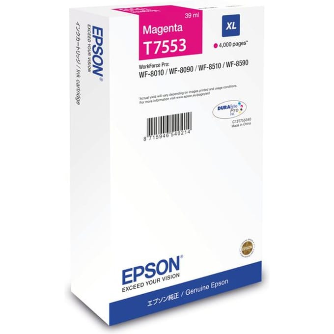 Epson T7553 inktcartridge magenta hoge capaciteit (origineel)