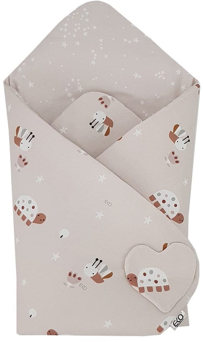 Double-sided printed cotton swaddle blanket BEES