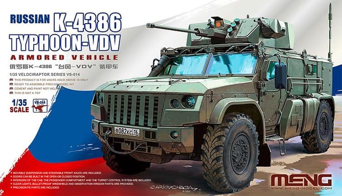 Meng Model Modelbouwpakket Militaire voertuigen - MENG VS014 Russian K-4386 Typhoon-VDV - Armored Vehicle Plastic - 1:35 - Modelbouw