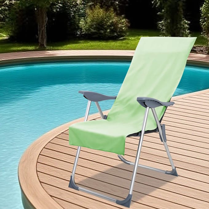vidaXL - Buiten - Stoel - Handdoeken - 2 - st - Groen - 130 - x - 60 - cm