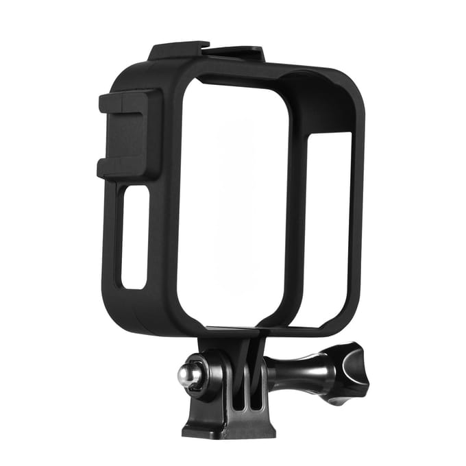 Action Camera Case Plastic Beschermend Frame Behuizing Vlog Cage met Dubbele Cold Shoe Mounts Compatibel met GoPro Max Sports Camera zwart