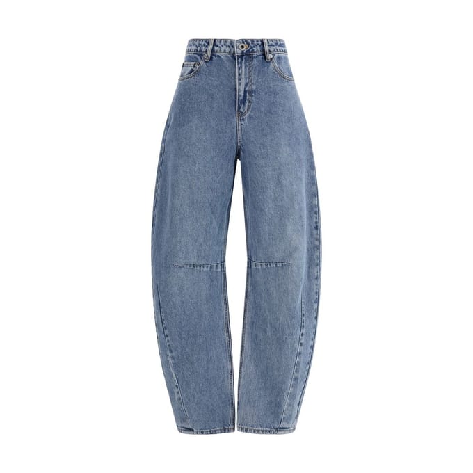 Self-Portrait Blauwe Katoenen Relaxed Fit Jeans