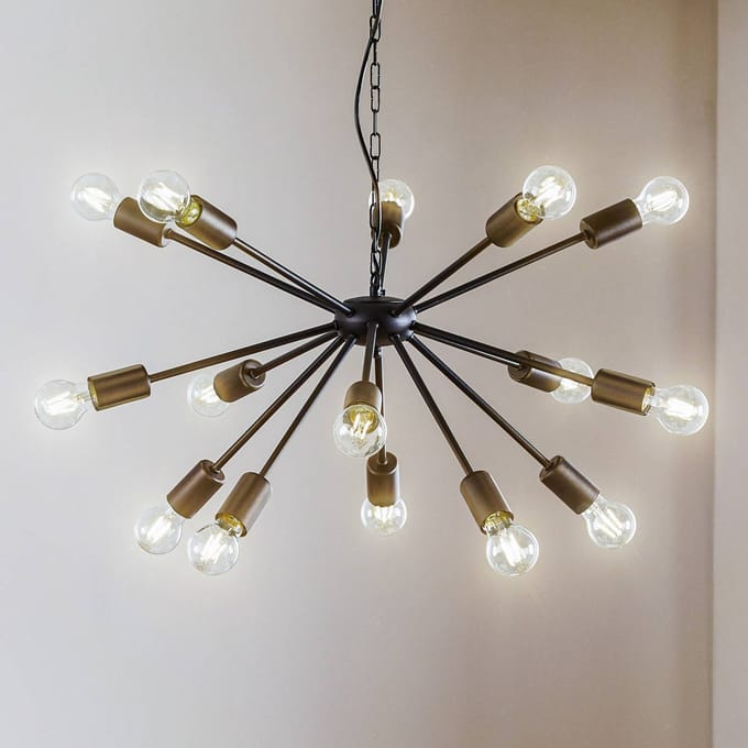 Nowodvorski Lighting Hanglamp Rod Black XV, zwart, 15-lichts